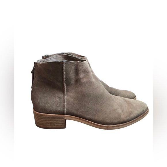 Dolce Vita Women’s Ankle Zip Suede Boots 11 42 Taupe Tucker - Picture 4 of 8